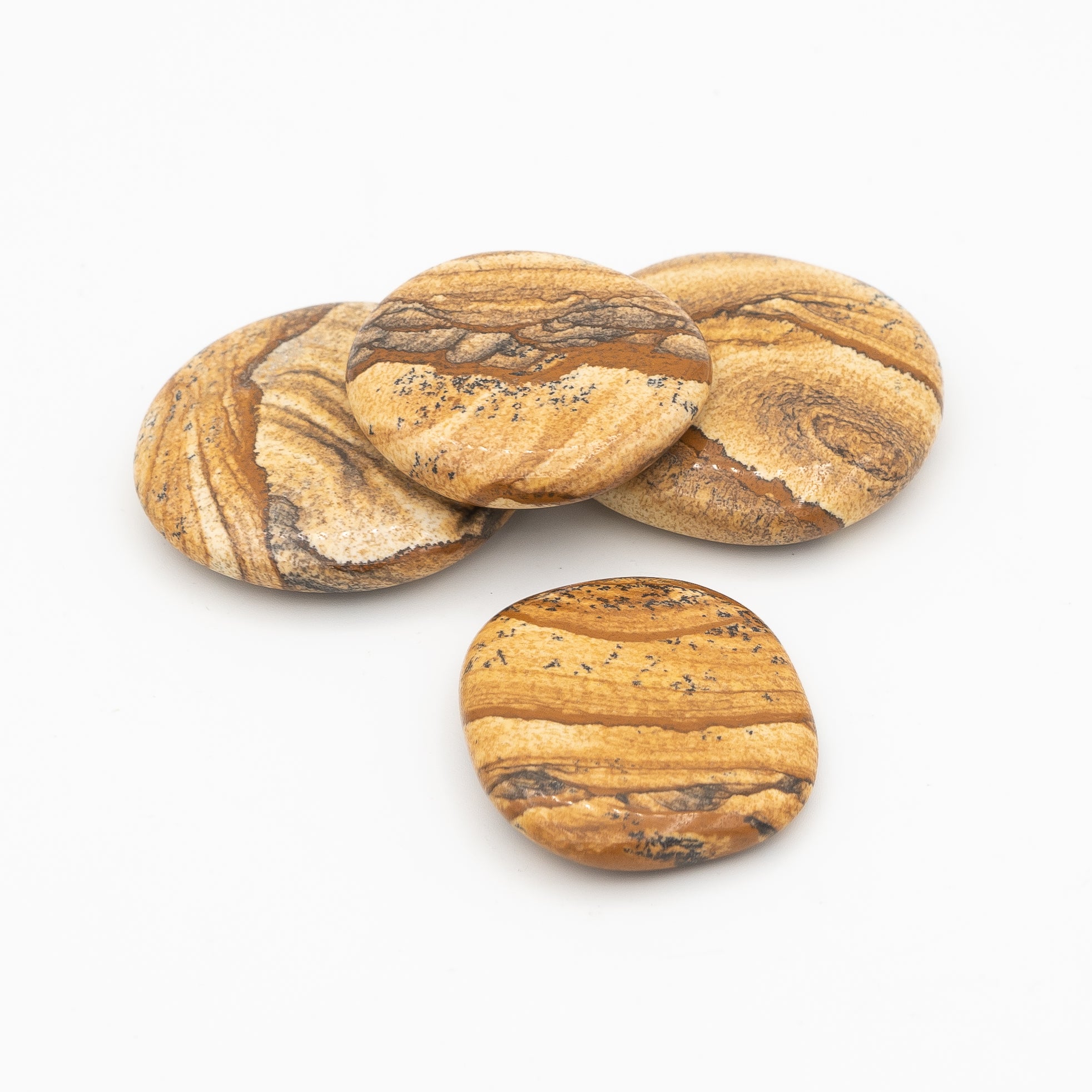 Jasper - Picture Palm Stone $10